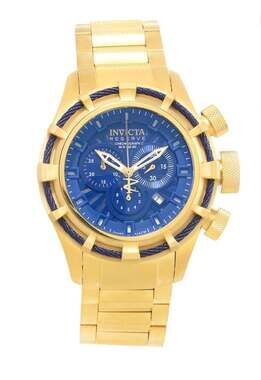 Invicta Reserve Bolt Sport Chronograph Gold-Tone Blue Dial Men's Watch 19521